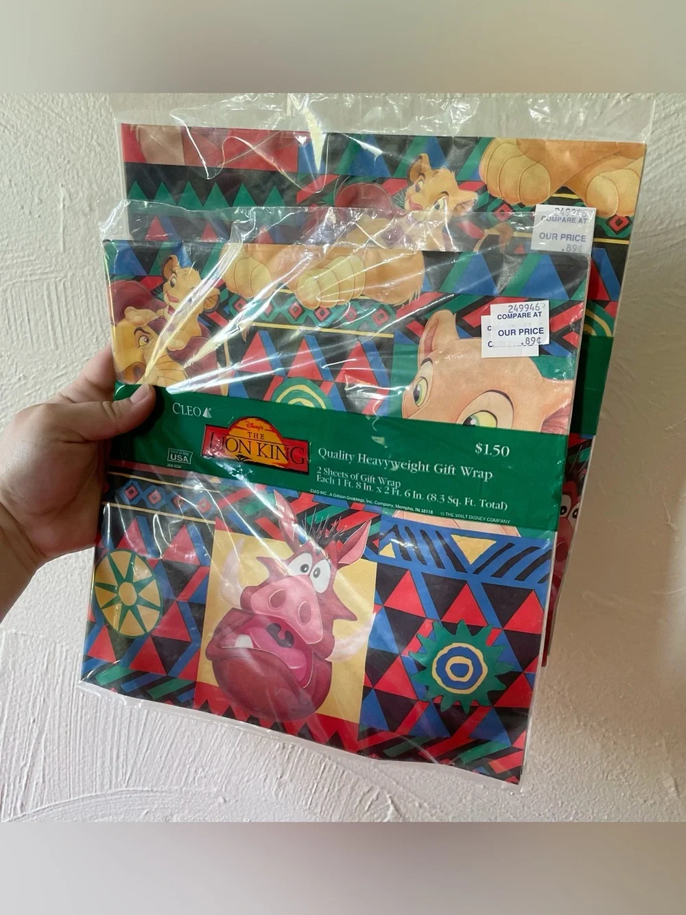 Vintage 90s Disney Lion King Party Bundle, Plates, Napkins & Wrapping Paper